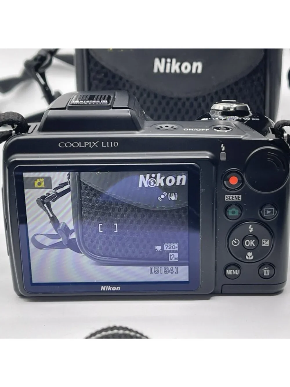 Nikon COOLPIX L100 10.0MP Digital Camera - Black Camera Bag And Strap
